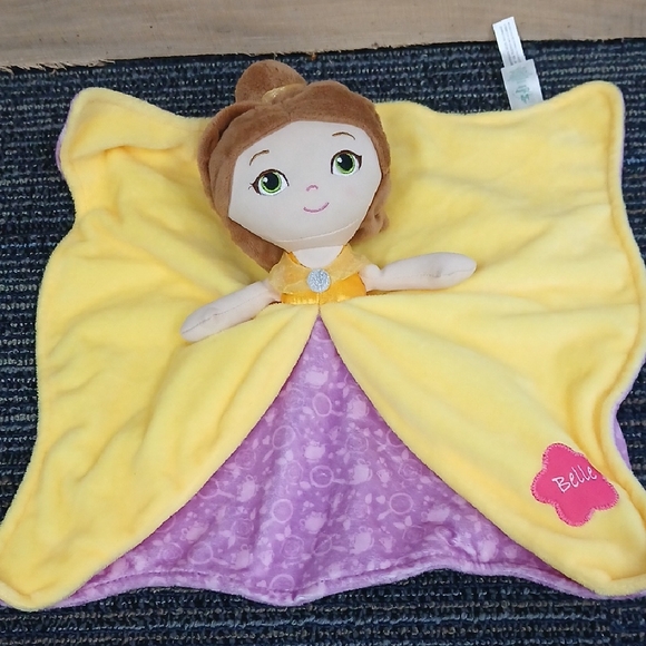 Disney Other - Disney Belle Yellow and Purple Plush Blanket